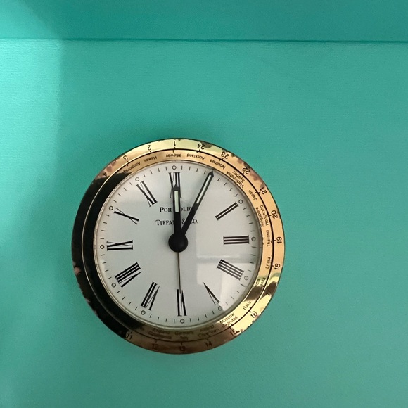 Authentic Tiffany & Co. Portfolio Travel Clock - Picture 2 of 5